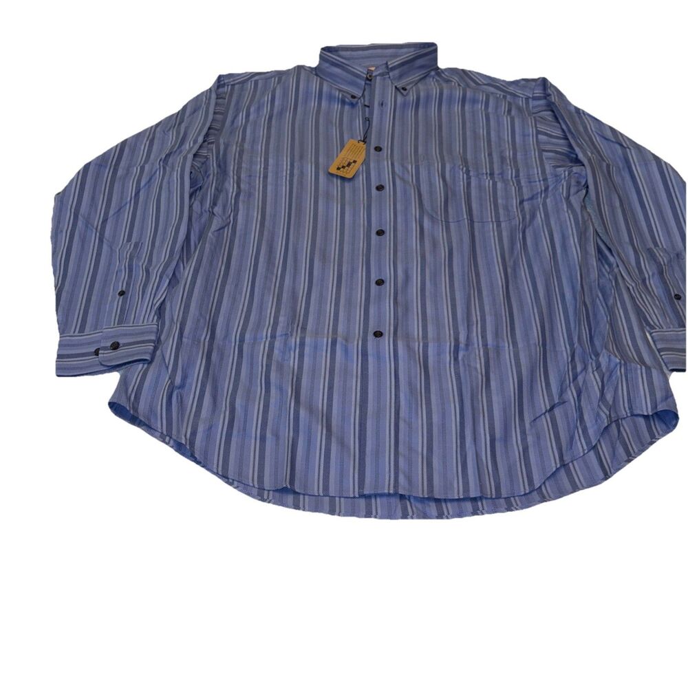 Turnbury Shirt Mens Large Striped Non Iron Button Down Long Sleeve Dress Casual